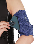 Running Phone Armband for Men Women,Universal Arm Bands for Phones Below 8 Inches,Waterproof Cell Phone Armband for Hiking,Running,Cycling,Climbing(Blue XL)