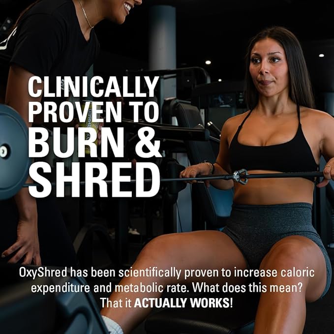 EHP Labs OxyShred Thermogenic Fat Burner - Pre-Workout Powder with L-Glutamine, Acetyl L-Carnitine, Metabolism Booster, Weight Loss, Appetite Control, Energy Drink, Dr. Soda Pop, 60 Servings