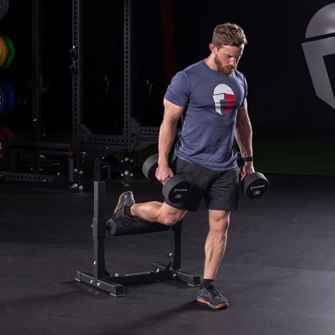 Titan Fitness Single Leg Squat Roller, Stand-Alone Bulgarian Split Squat Lower Body Specialty Machine