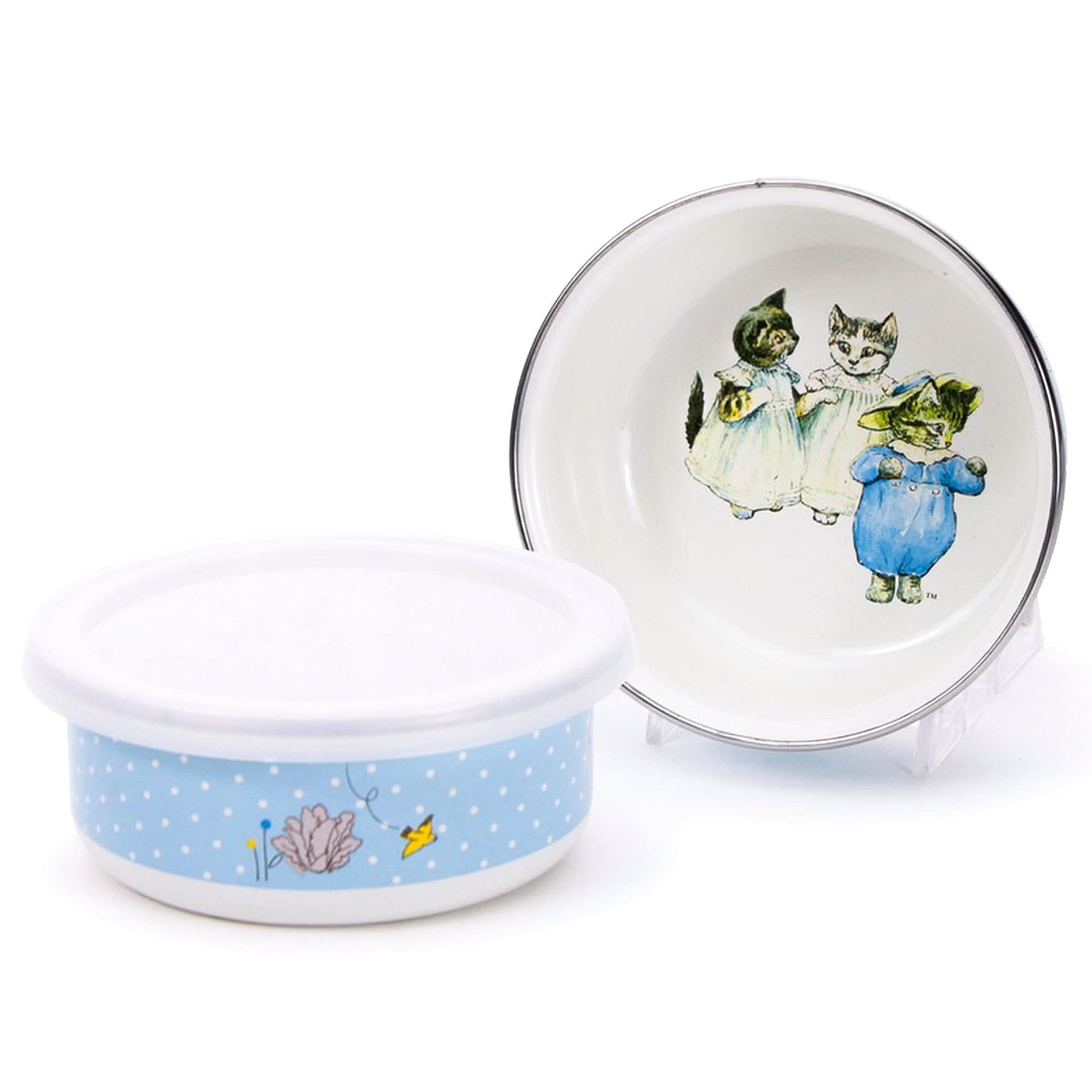 Golden Rabbit Enamelware 3-Piece Child Dinner Set – Durable & Non-Toxic