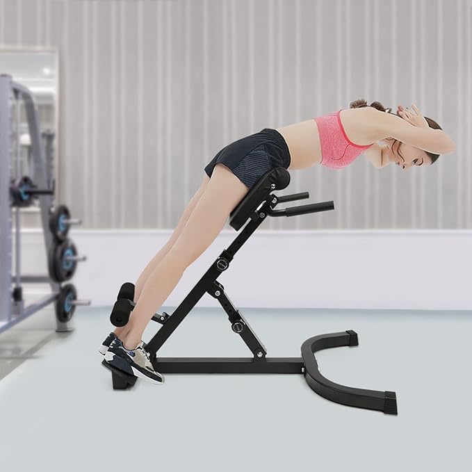 Roman Chair Back Hyper Extension Bench for Full All-in-One Body Workout,Foldable Workout Bench Machine,Adjustable Ab Sit up Bench Decline Bench Flat Bench