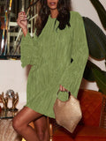 Cutout Back Flare Sleeve Dress
