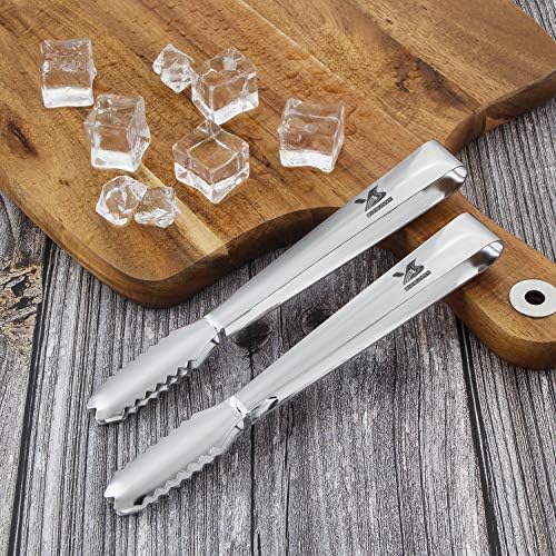 MSY BIGSUNNY Durable Stainless Steel Ice Tongs, 7 inch Sugar Cube Serving Tongs