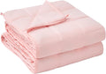 yescool Weighted Blanket for Adults (15 lbs, 48" x 72", Pink) Cooling Heavy Blanket for Sleeping Perfect for 140-160 lbs, Twin Size Breathable Blanket with Premium Glass Bead, Machine Washable