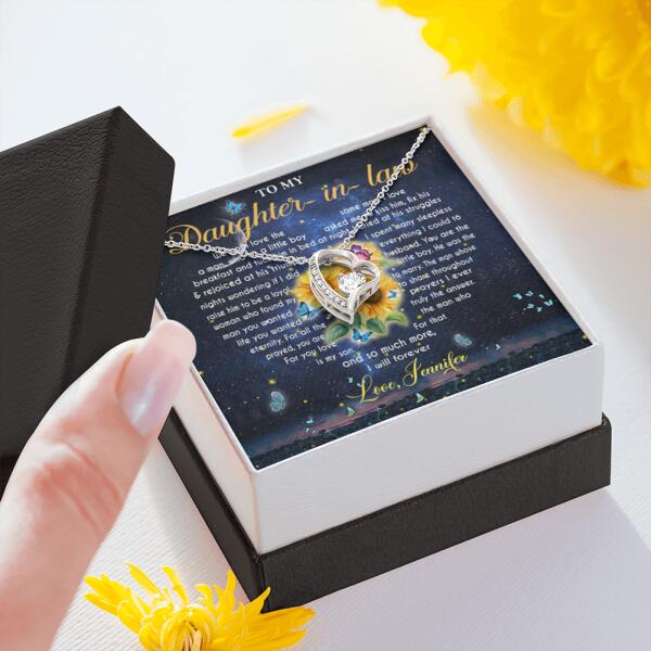 Personalized To My Daughter In Law Forever Love Necklace - Gift Idea For Daughter In-Law