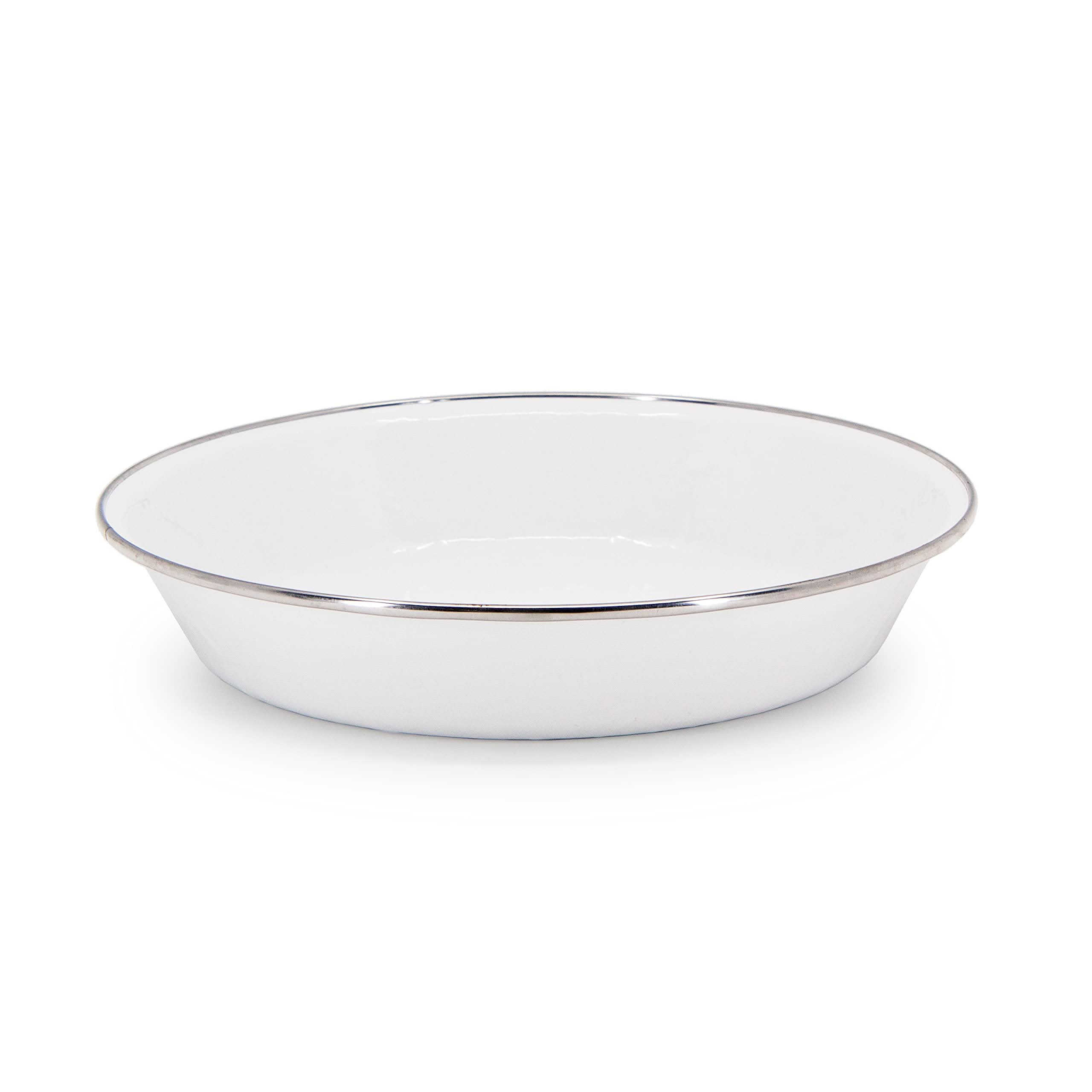 Classic 10-Inch Enamelware Pie Plate - Durable Spatterware Dish