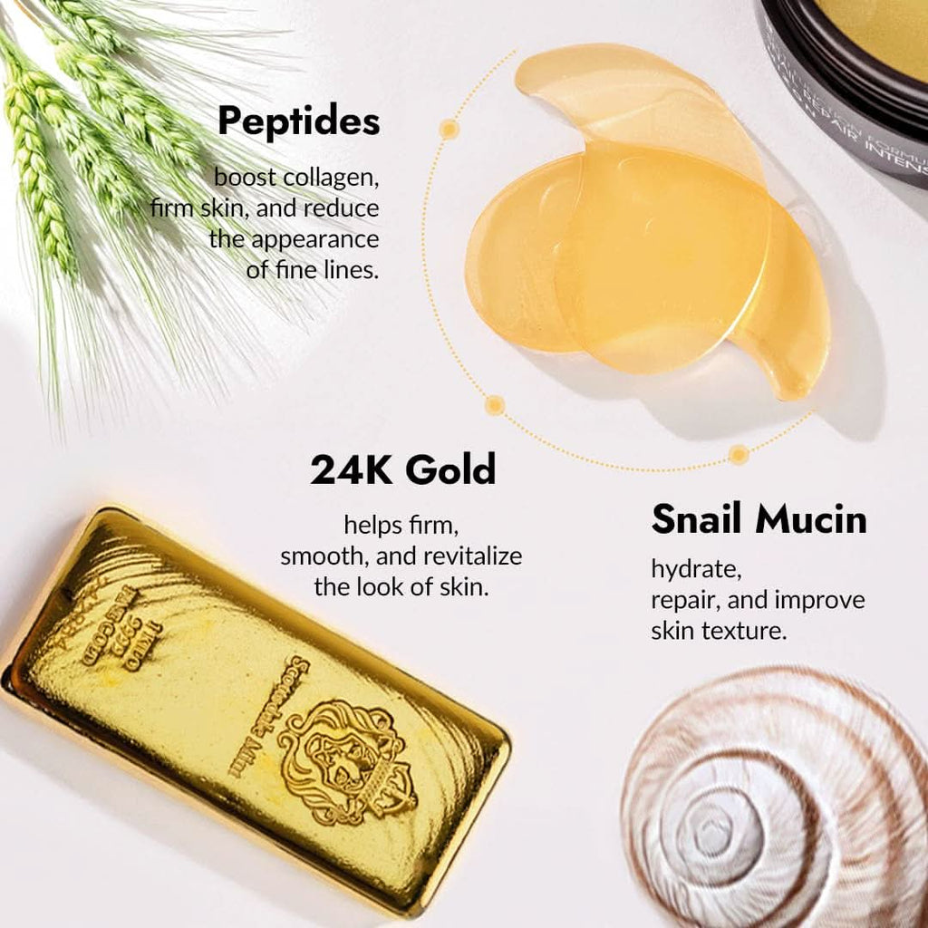 Snail Repair Intensive Gold Eye Gel Patch Masks - 60 Piece Set