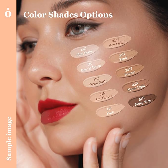 Skin Barrier Glow Cover Cushion, All-day Coverage, Glow Finish, Lightweight, Skincare-Like Texture, Non-cakey Makeup, Korean Cushion Foundation (#21N Sun Glitter, 0.49 oz)