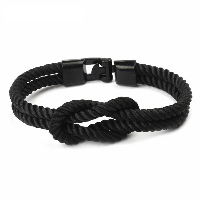 Stevvex handmade multi-layer braided nylon anchor bracelet