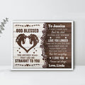Personalized Horse Poster - Best Gift For Horse Lovers - God Blessed The Broken Road That Led Me Straight To You