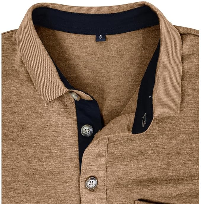 Men's Classic Cotton Polo Shirt Casual Short Sleeve Golf Top