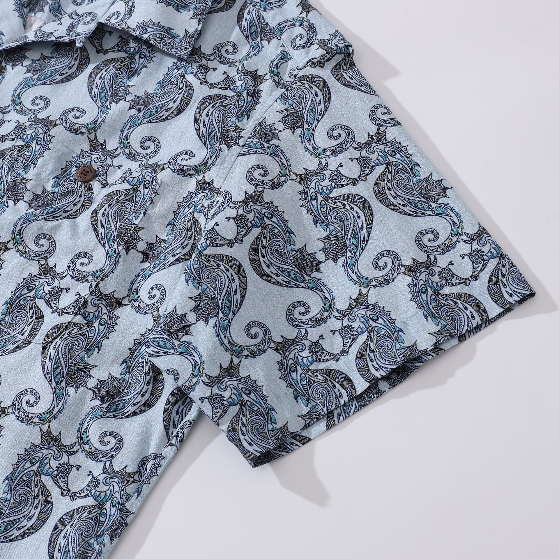 Men's Smile of the Sea Jellyfish Hawaiian Camp Collar Shirt