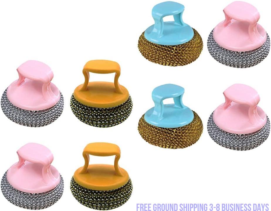 10pcs Cleaning Ball Brush Cleaning Brush Kitchen Cleaner Dish Brush Kitchen Scrubber Kitchen Helper Washing Brush Steel Wire Ball Scrubber Wire Brush Dish Towel Kitchen Accessory