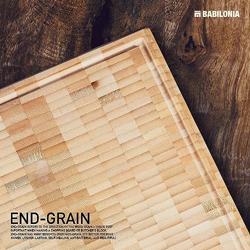 XXL Bamboo Cutting Board, End Grain Butcher Block