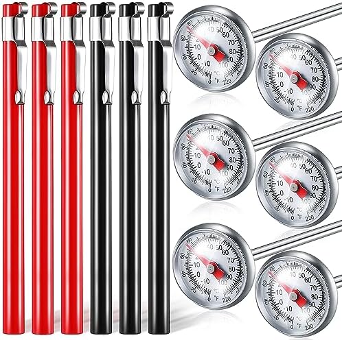 Xuhal 6 Pcs Stainless Steel Kitchen Dial Thermometer 5"