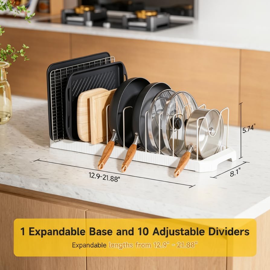 MUDEELA Pots and Pans Organizer under Cabinet