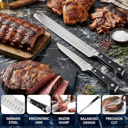 Cutluxe Carving Knife Set, Brisket Slicing & Boning Knife