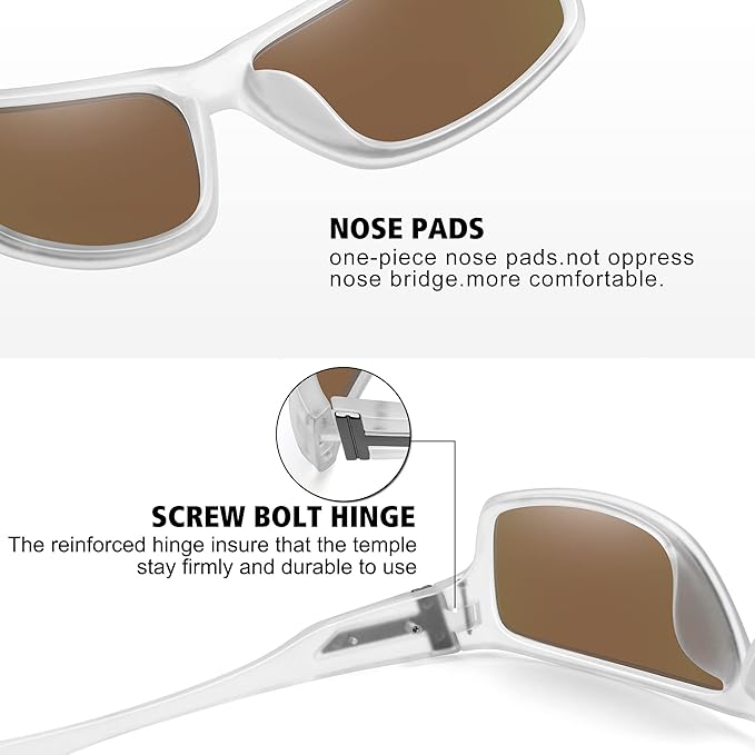 STORYCOAST Polarized Sports Sunglasses for Men Women Unbreakable Frame Cycling Fishing Driving
