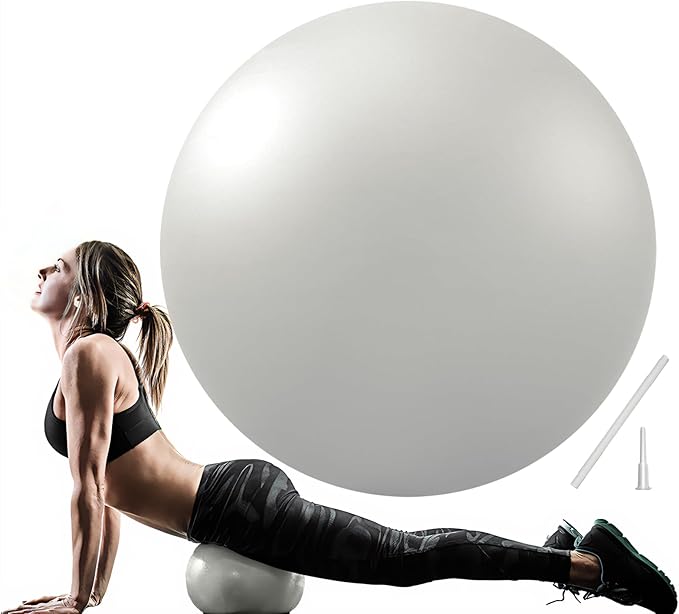 Soft Pilates Ball 9 Inch, Ideal Small Exercise Ball Between Knee Squeeze for Physical Therapy Yoga Core Medicine Abs Pt Bouncy, Mini Rubber Fitball Barre Workout Equipment for Women Men Kid Toddler