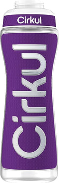 Cirkul 22oz. Purple Plastic Grip Squeeze Water Bottle & Sport Lid, BPA-Free, Non-Slip Design for Gym, Biking & Sports