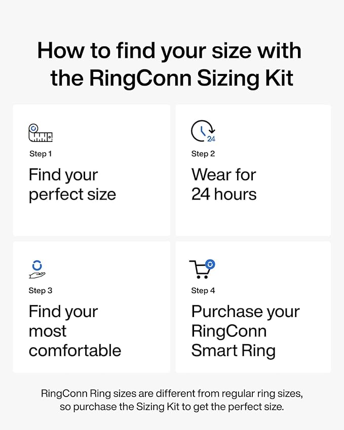 RingConn Gen 2 Air Sizing Kit - Size First Before You Buy - Choose from 9 Sizes - Sizes 6 to 14 - Only Smart Ring