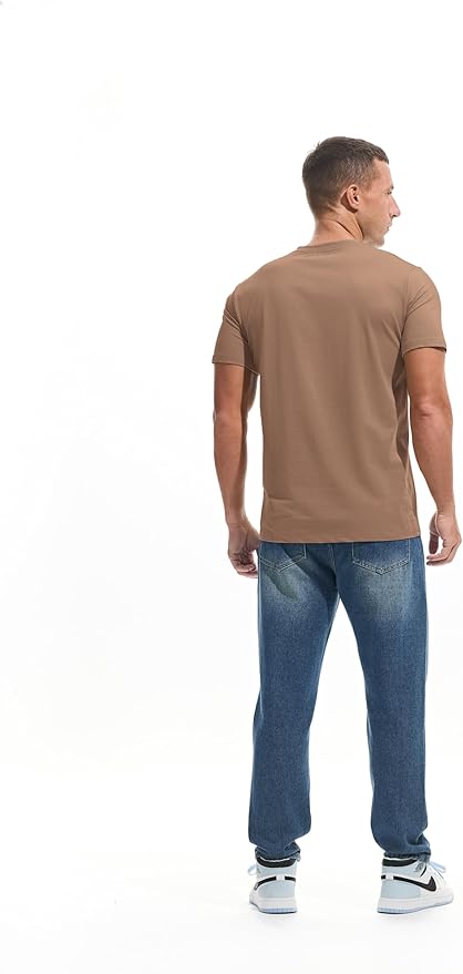 Men’s Modern Fitted V-Neck T-Shirt Premium Comfort Undershirt
