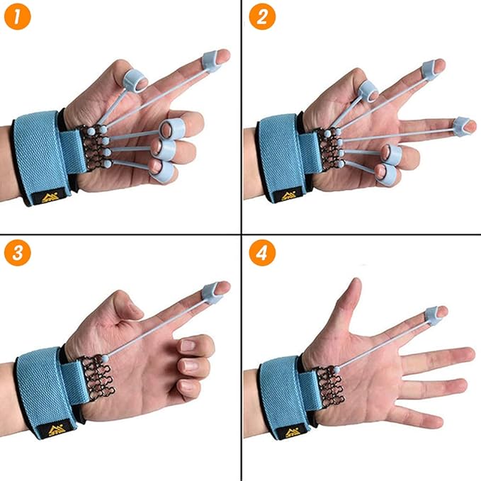 Finger Strengthener Hand Grip Strength Trainer Finger Extension Stretcher Exerciser Hand Rehab Work Out Relieve Pain Arthritis and Grip Training Krdebasai 40LB