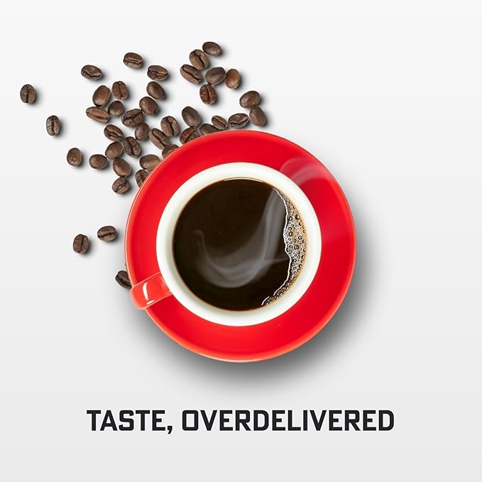 Eight O'Clock Coffee 50% Decaf Ground Coffee, Medium Roast, 12 Ounce (Pack of 6) - Half-Caf Coffee, Kosher Certified