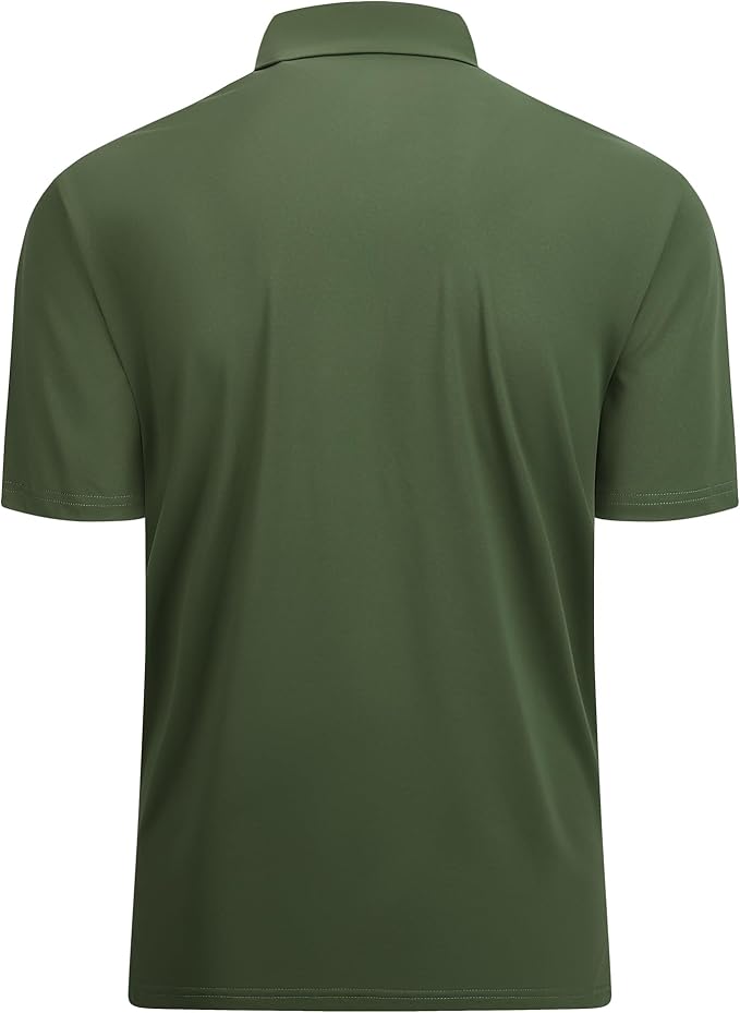 Men's Moisture-Wicking Golf Polo Shirt - Quick-Dry Performance Fit