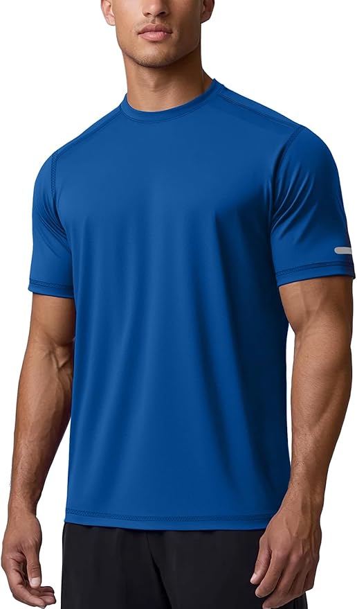 Men's Performance Short Sleeve Gym Tee Quick Dry Running Shirt