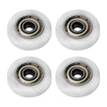 MroMax Roller Idler Bearing Pulley-3 x 15 x 4mm Sliding Conveyor Nylon Wheel with 623ZZ Bearing for Furniture, Hardware Accessories and Mobile Door White 4Pcs