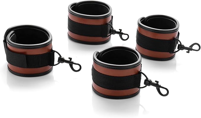 6-Piece Black PU Adjustable Sports Training and Yoga Fitness Set