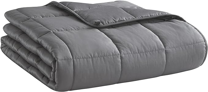Soft Thick Weighted Blanket (Dark Grey,60"x80"-20lbs) Queen Size Cooling BreathableMicrofiber Material with Glass Beads Big/Heavy Blanket for Adult All-Season Summer Fall Winter