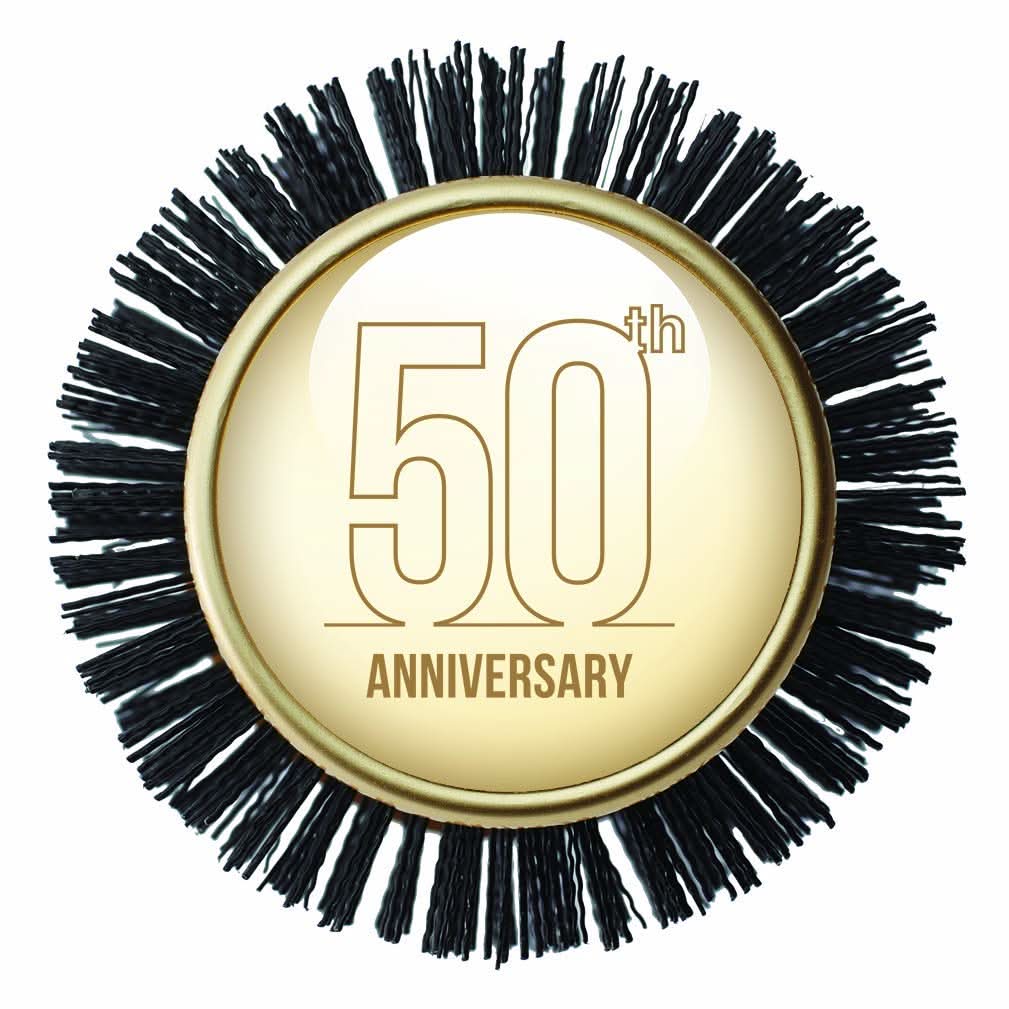 1 1/4" NanoThermic Ceramic + Ion Hair Brush in Gold and Black