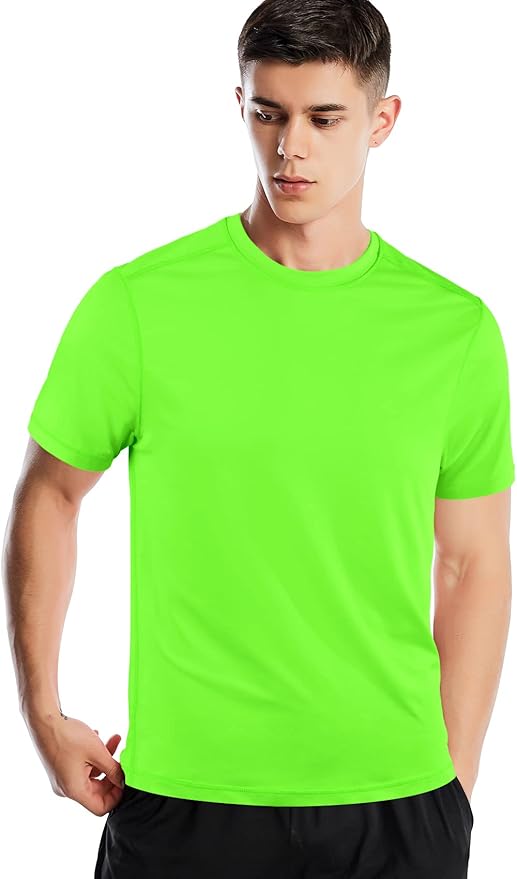 Men's Performance Short Sleeve Gym Tee Quick Dry Running Shirt