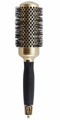 Olivia Garden NanoThermic 1 3/4 inch ceramic and ion hair brush in metallic gold and matte black finish
