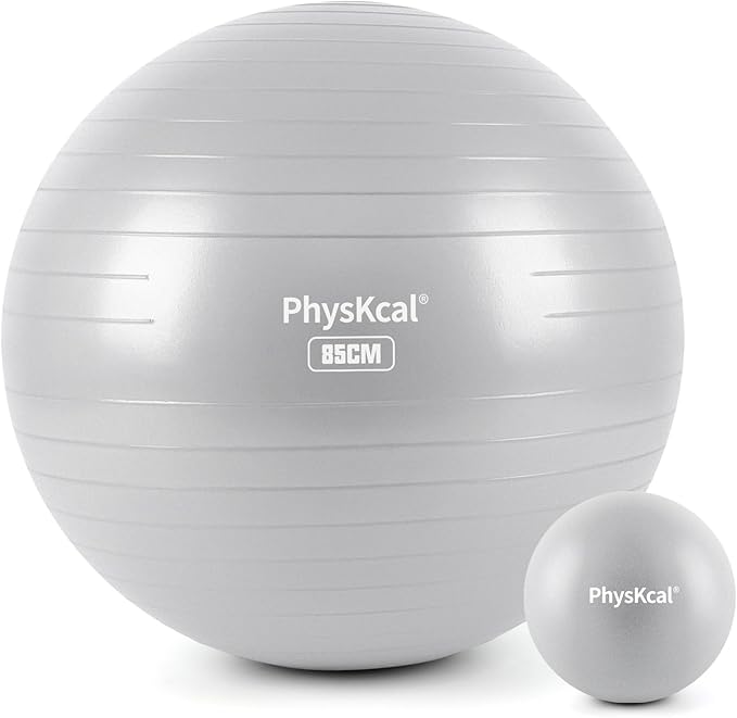 Yoga Ball for Exercise, Pilates Set, 4 Sizes Fitness Ball for Workout, Birthing, Pregnancy, Physical Therapy- Pump Included