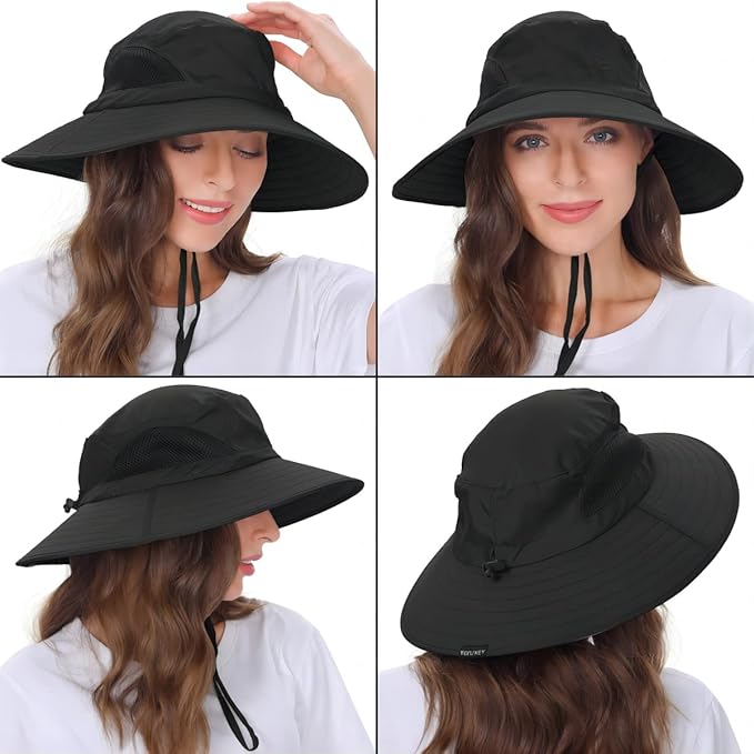 EINSKEY Wide Brim Sun Hat, UPF 50+ UV Protection Waterproof Packable Bucket Hat for Men & Women, Fishing Hiking Beach Garden