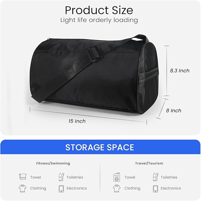 C&F BOGMOST Small Gym Bag for Women & Men,Small Lightweight Duffel Bag Carry On Bags Mini Duffel Travel Bag Waterproof Sports Bags for Workout/Sport/Travel, Deep purple