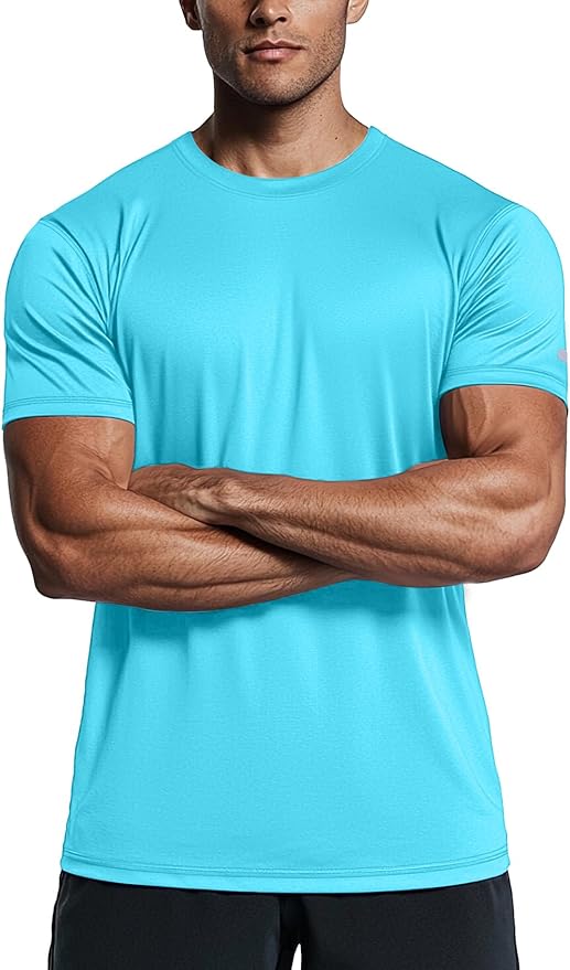 Men's Quick Dry Athletic Gym T-Shirt Moisture Wicking Workout Tee