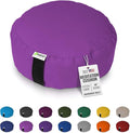 Bean Products Zafu Meditation Pillows for Sitting on Floor, Yoga Cushion, Cotton/Buckwheat Fill Yoga Pillow, Zafu Meditation Cushion, Zen Kneeling Prayer Pad- Made in USA - 14" Round - Orchid