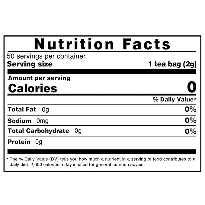 TEARELAE - Ginkgo Biloba Tea Bags, 50 Count - 100% Pure Ginkgo Biloba Leaves - Non-GMO - Naturally Caffeine-free Herbal Tea - Support Vision Health & Enhance Immunity