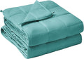 yescool Weighted Blanket for Adults (18 lbs, 60" x 80", Teal) Cooling Heavy Blanket for Sleeping Perfect for 170-190 lbs, Queen Size Breathable Blanket with Premium Glass Bead, Machine Washable