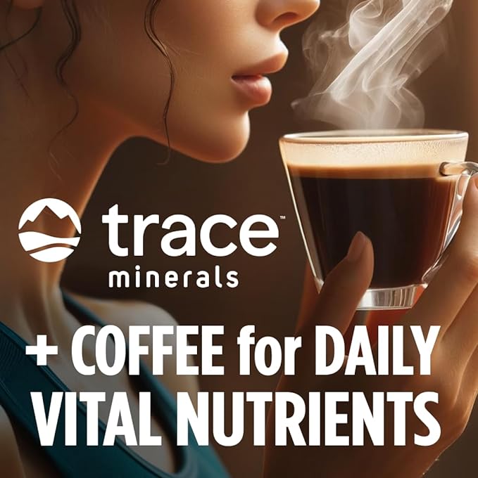 VitaCup Mineral Coffee with Trace Minerals, Hydrate, Replenish & Restore w/All Natural Sea Minerals, Electrolytes, Organic Coffee, Single Origin, Medium Dark Roast, Ground Coffee 10oz