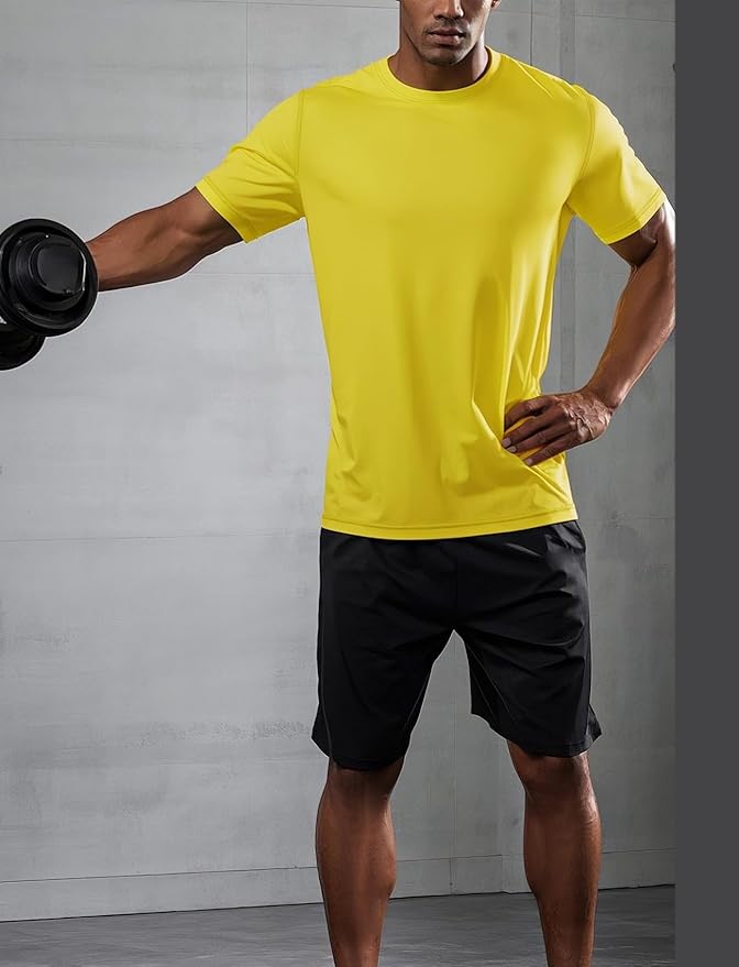 Men's Quick Dry Athletic Gym T-Shirt Moisture Wicking Workout Tee