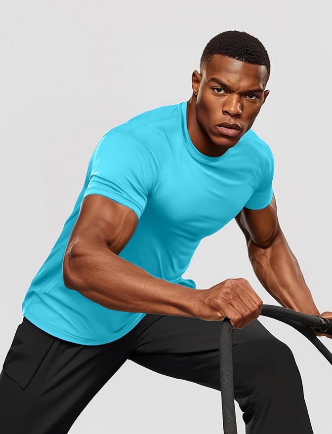 Men's Quick Dry Athletic Gym T-Shirt Moisture Wicking Workout Tee