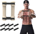 Rip Stick Portable Upper Body & Chest Workout Equipment with Adjustable Resistance Bands, Wooden Handles, Shoulder & Joint Rehab Home Gym – Muscle Strength & Flexibility Training (8 Bands Included)
