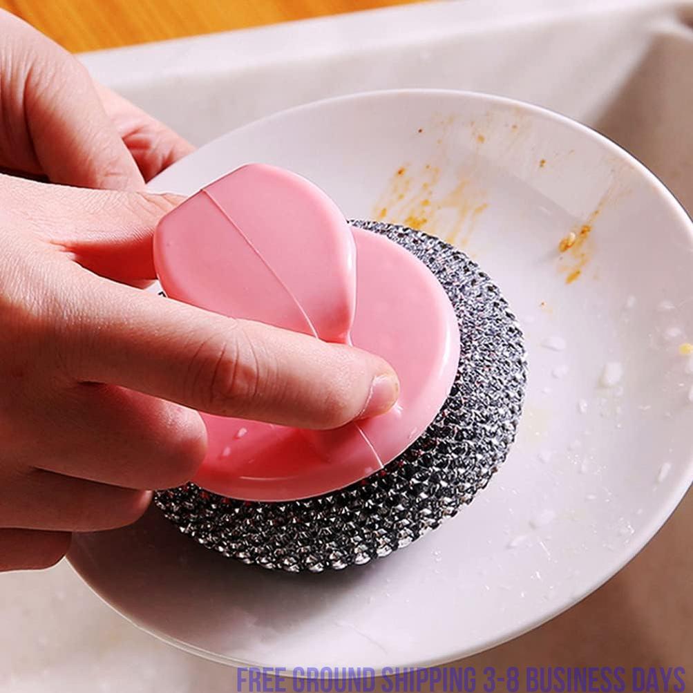 10pcs Cleaning Ball Brush Cleaning Brush Kitchen Cleaner Dish Brush Kitchen Scrubber Kitchen Helper Washing Brush Steel Wire Ball Scrubber Wire Brush Dish Towel Kitchen Accessory