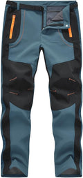 TBMPOY Men's Snow Ski Hiking Pants Waterproof Winter Fleece Lined Pants Camping Skiing Ice Fishing Pants with Belt