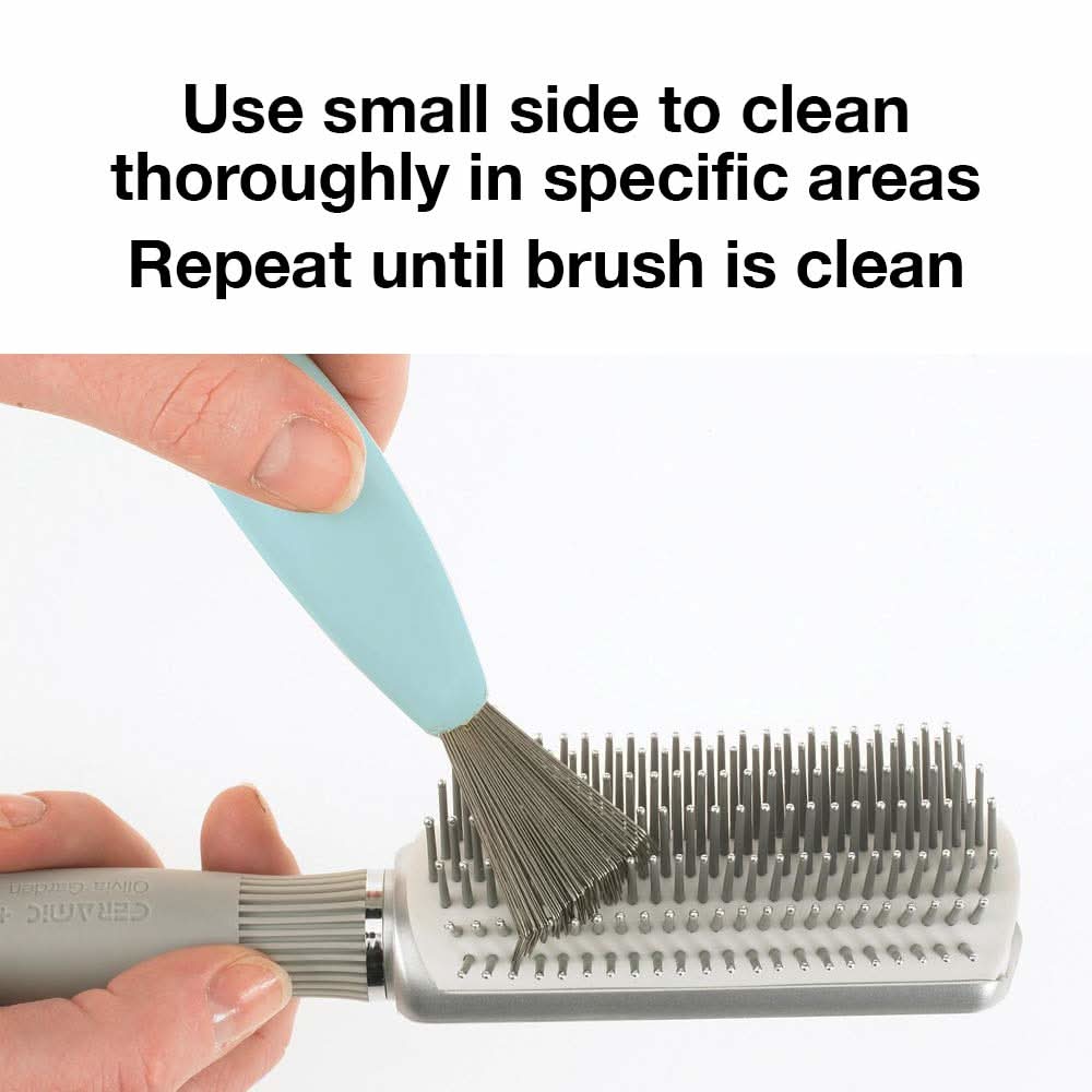 Light Blue Hair Brush Cleaner Tool for All Brush Sizes and Models